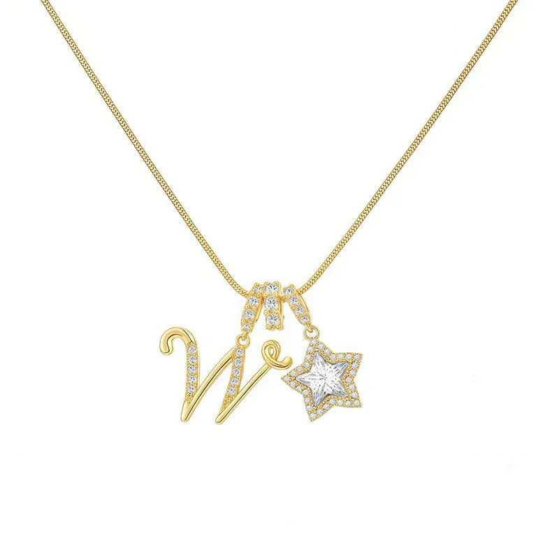 Starry Initial Necklace