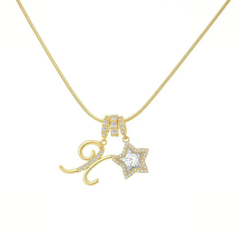 Starry Initial Necklace