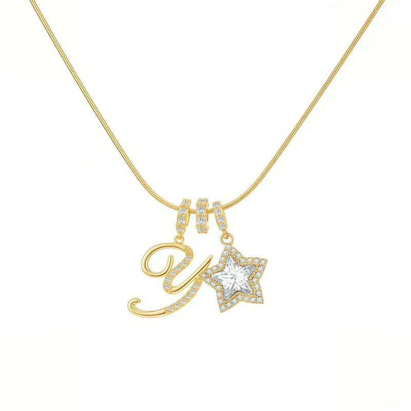 Starry Initial Necklace