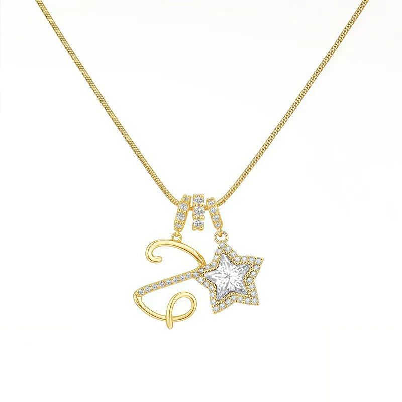 Starry Initial Necklace