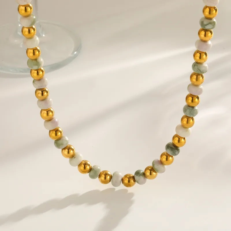 Golden Ball Crystal Necklace
