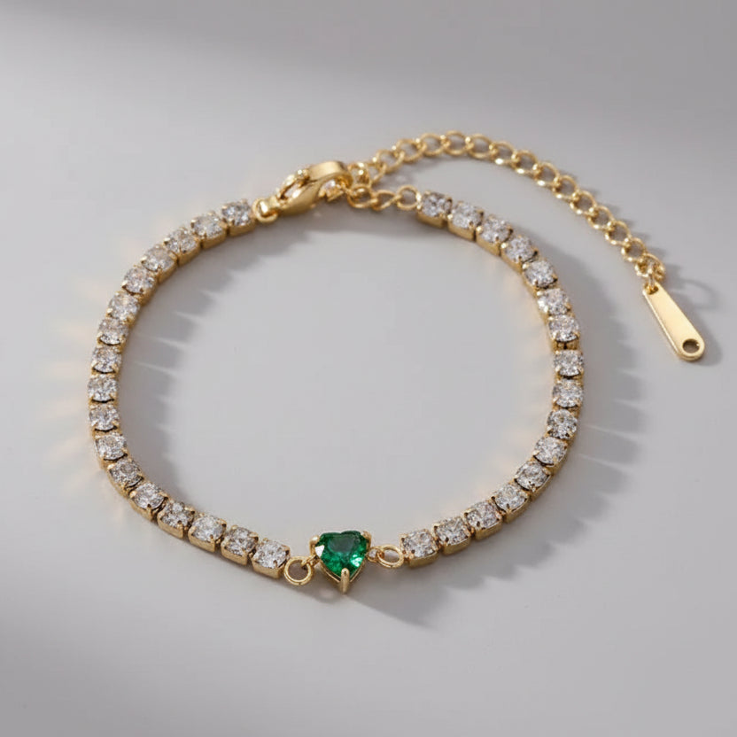 Heart Tennis Bracelet