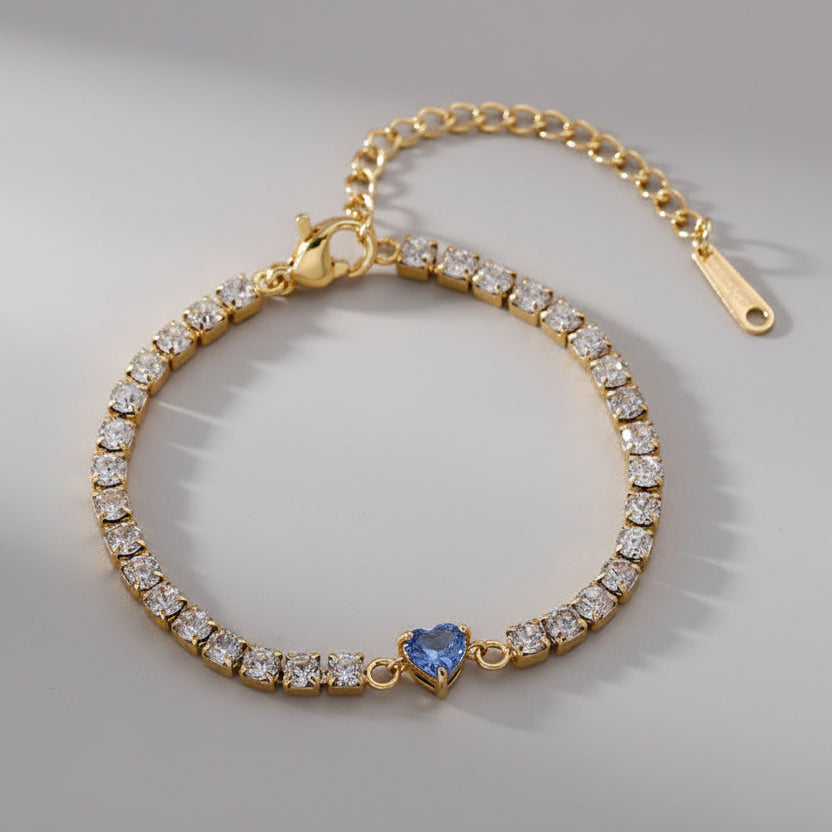Heart Tennis Bracelet