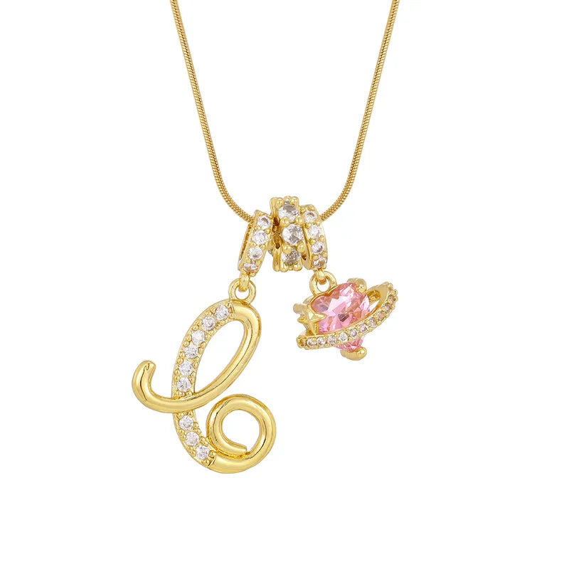 Love Script Initial Necklace