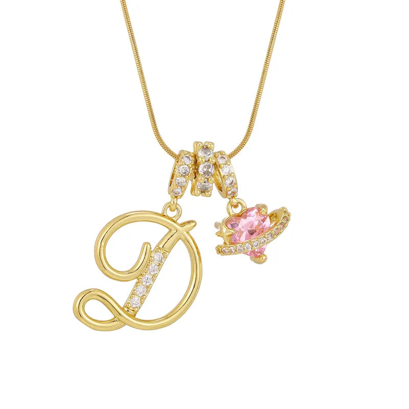 Love Script Initial Necklace