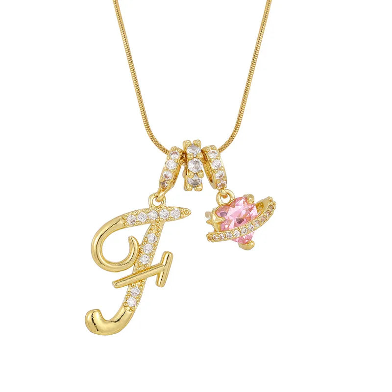 Love Script Initial Necklace