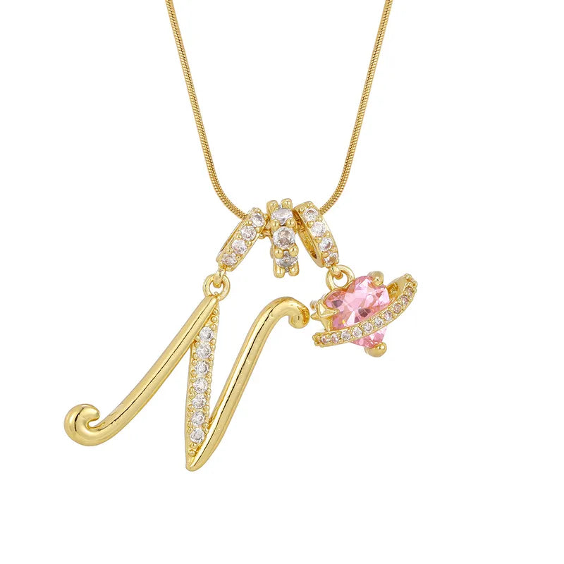 Love Script Initial Necklace