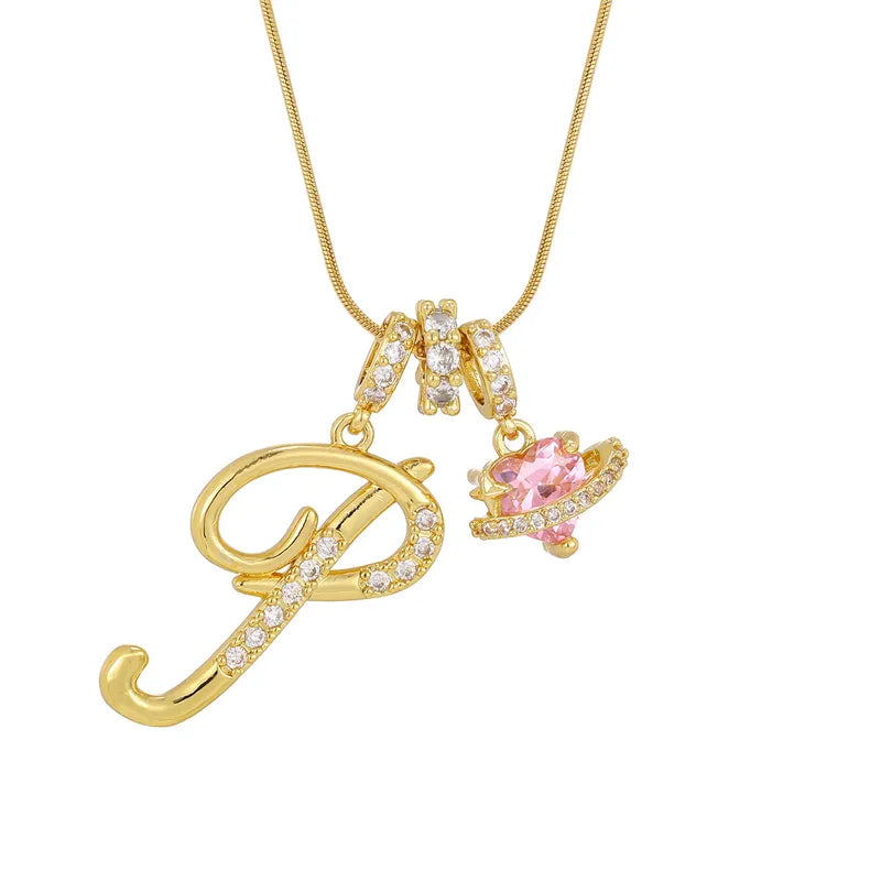 Love Script Initial Necklace