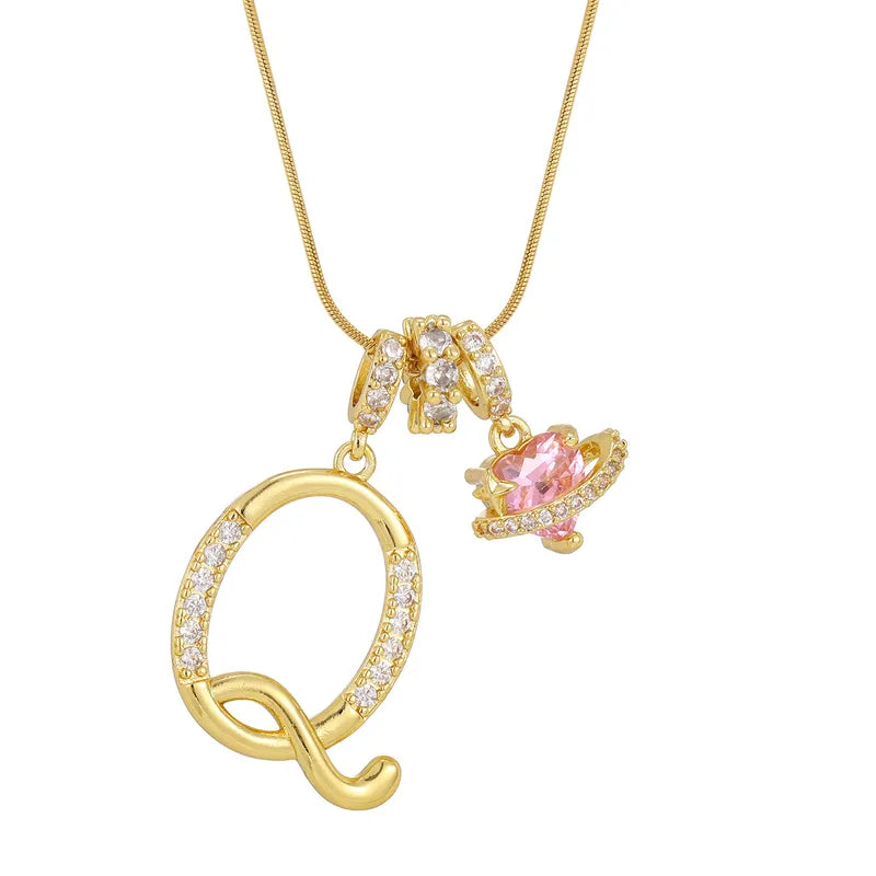 Love Script Initial Necklace