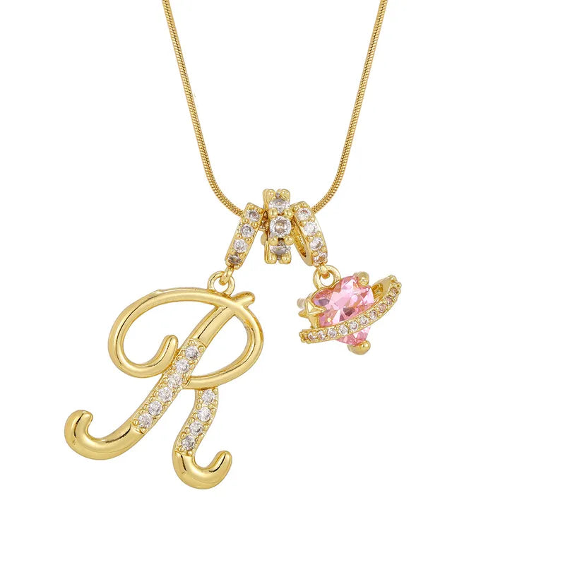 Love Script Initial Necklace