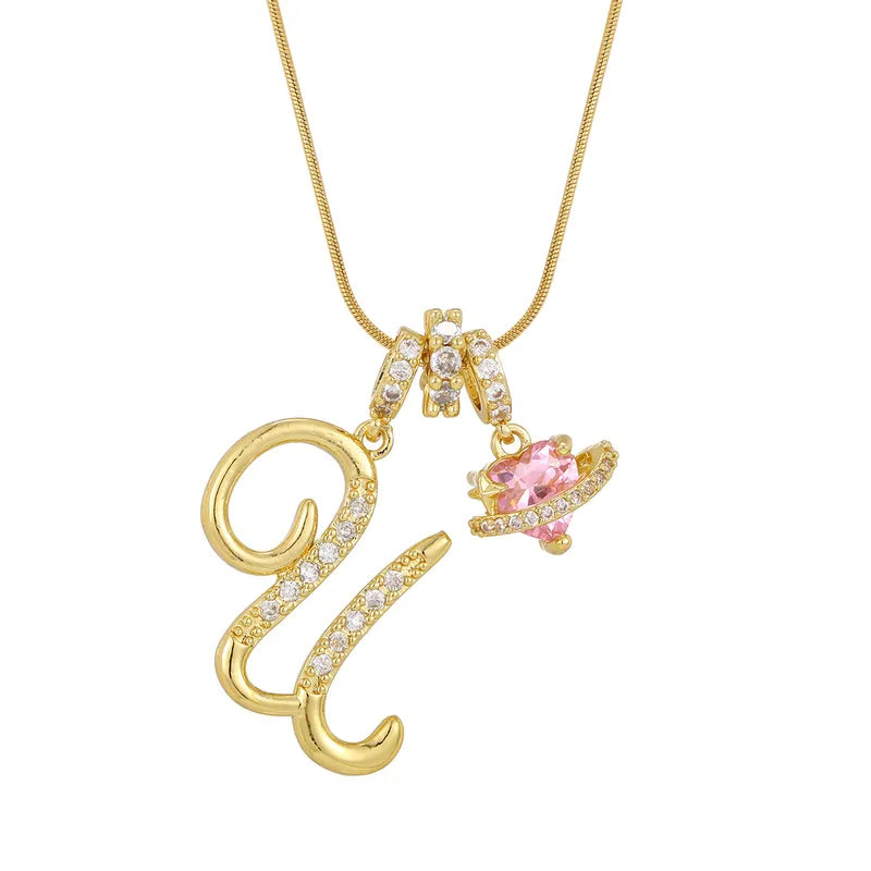 Love Script Initial Necklace
