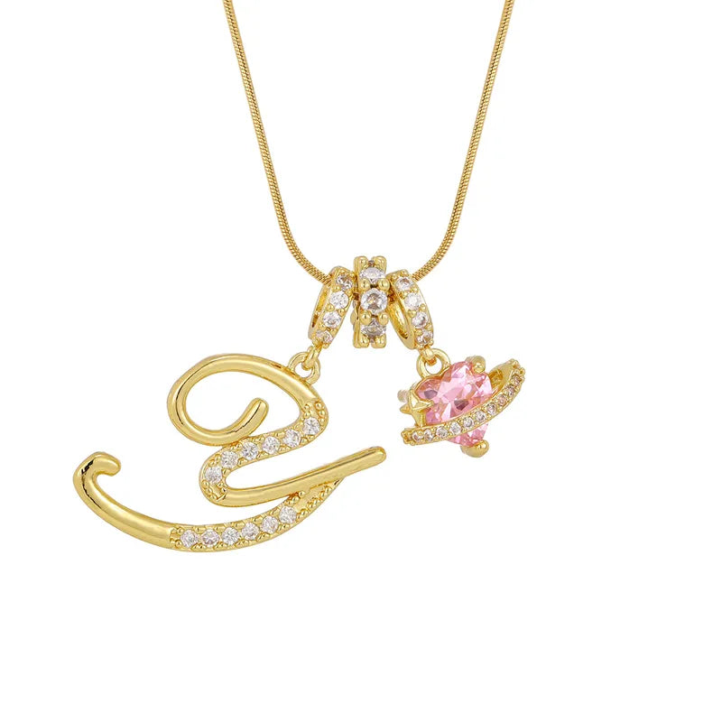 Love Script Initial Necklace