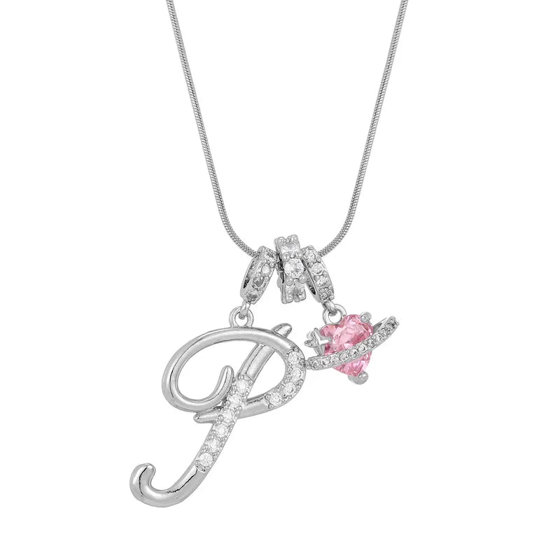 Love Script Initial Necklace