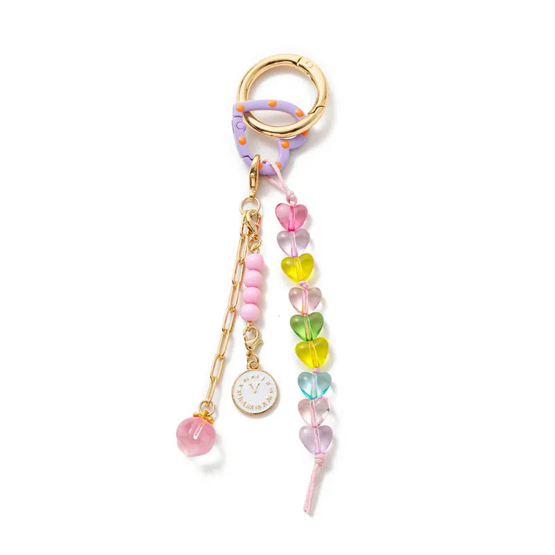 Pastel Hearts Bag Charm