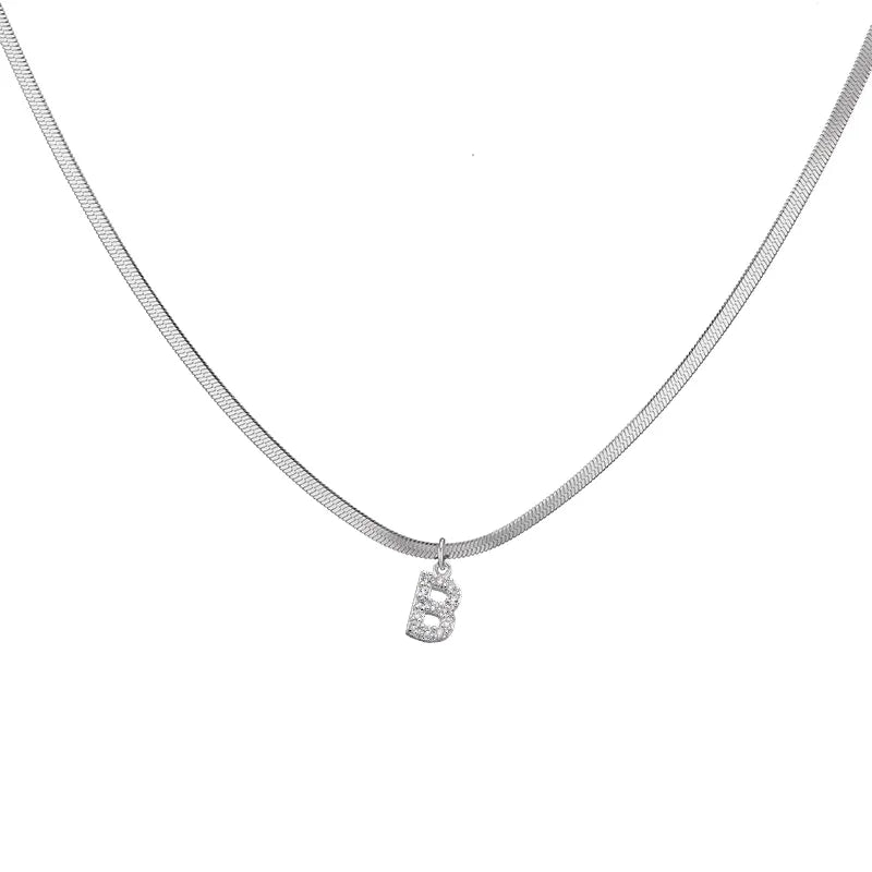 Alphabet Snake Chain Necklace
