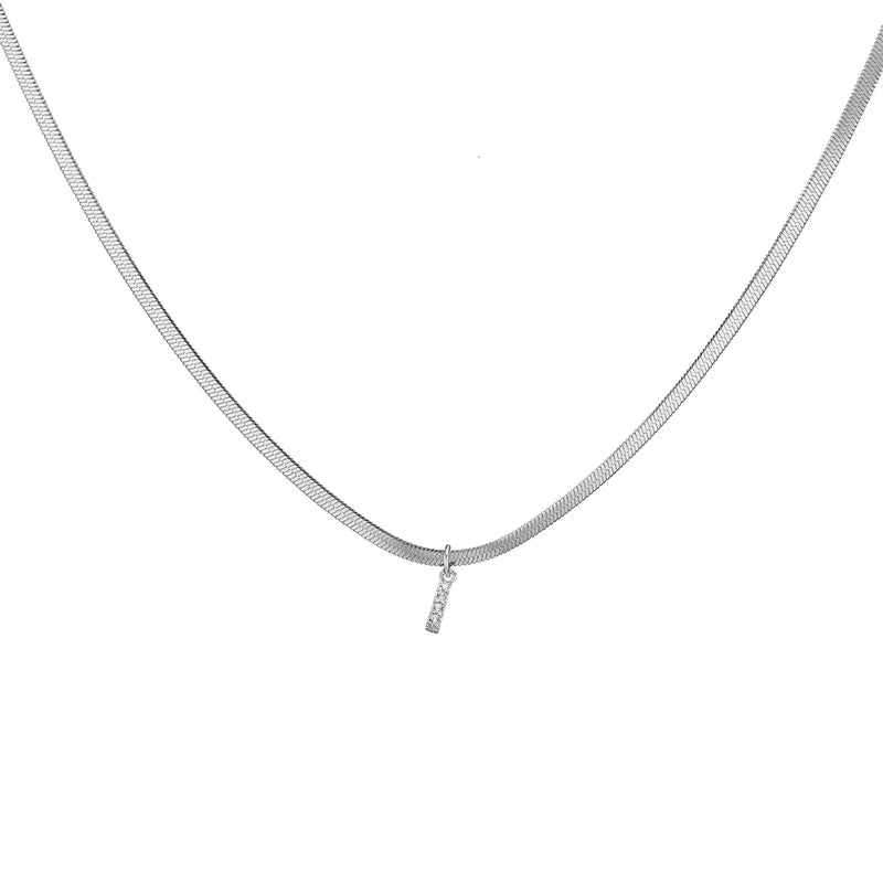 Alphabet Snake Chain Necklace