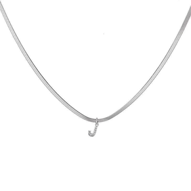 Alphabet Snake Chain Necklace