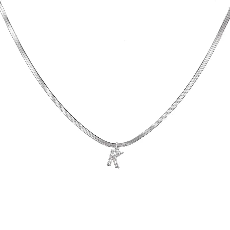 Alphabet Snake Chain Necklace