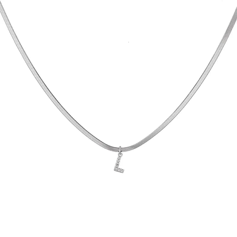 Alphabet Snake Chain Necklace