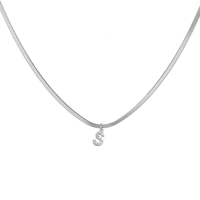 Alphabet Snake Chain Necklace