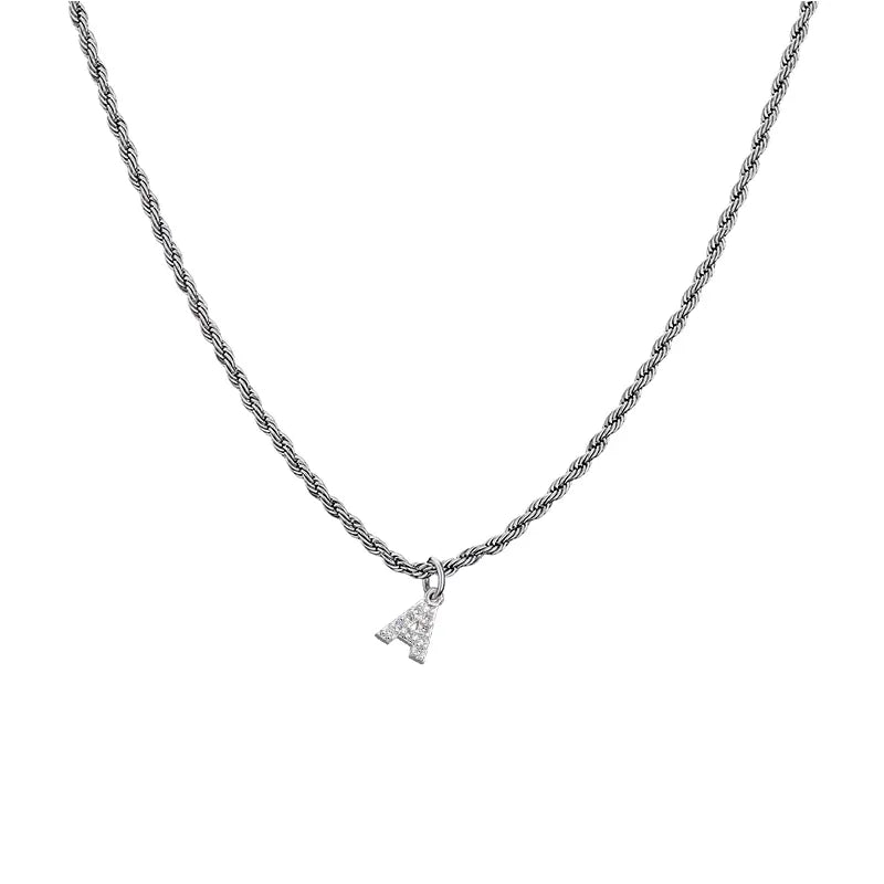 Alphabet Rope Chain Necklace