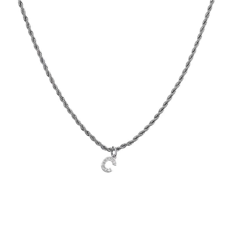 Alphabet Rope Chain Necklace