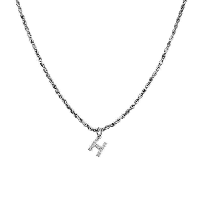 Alphabet Rope Chain Necklace