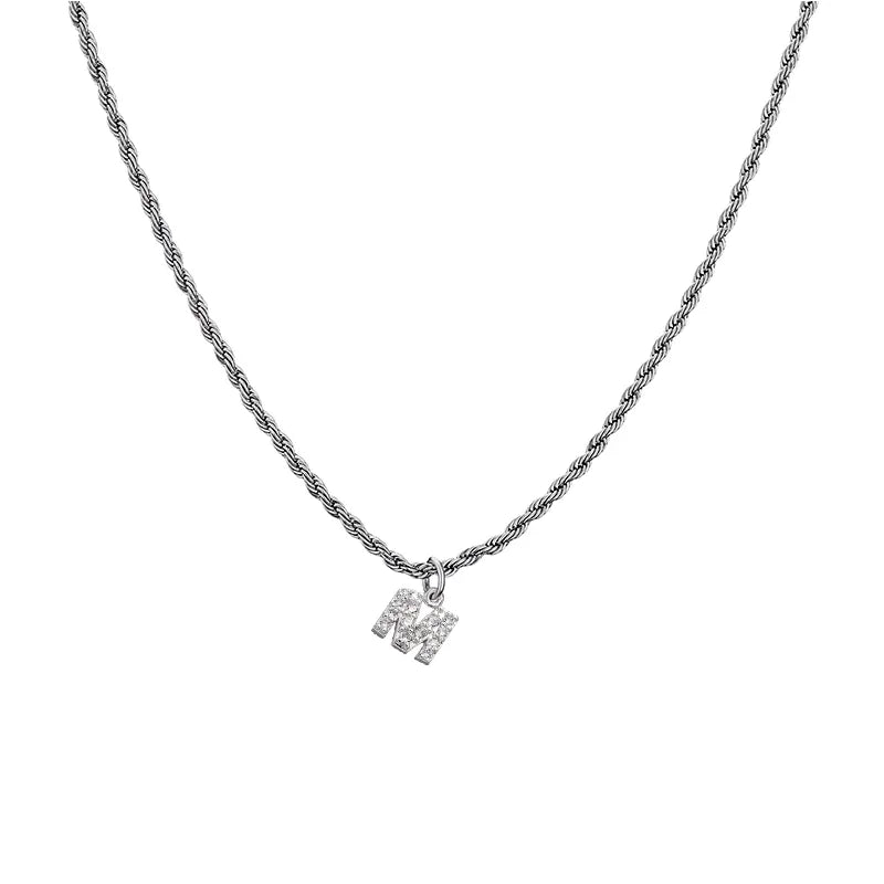 Alphabet Rope Chain Necklace