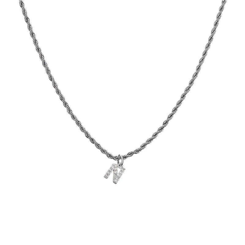 Alphabet Rope Chain Necklace