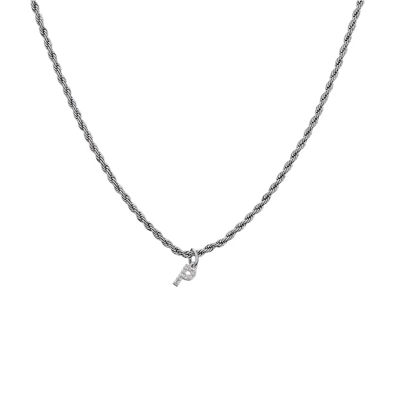 Alphabet Rope Chain Necklace