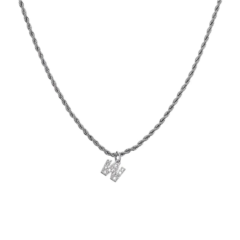 Alphabet Rope Chain Necklace