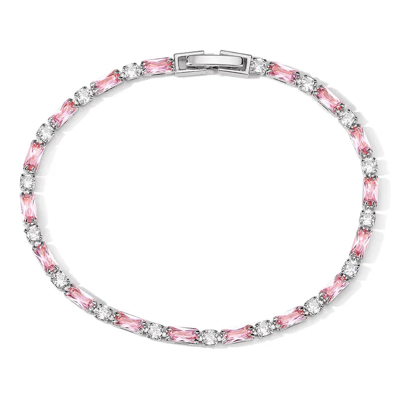 pink baguette bracelet