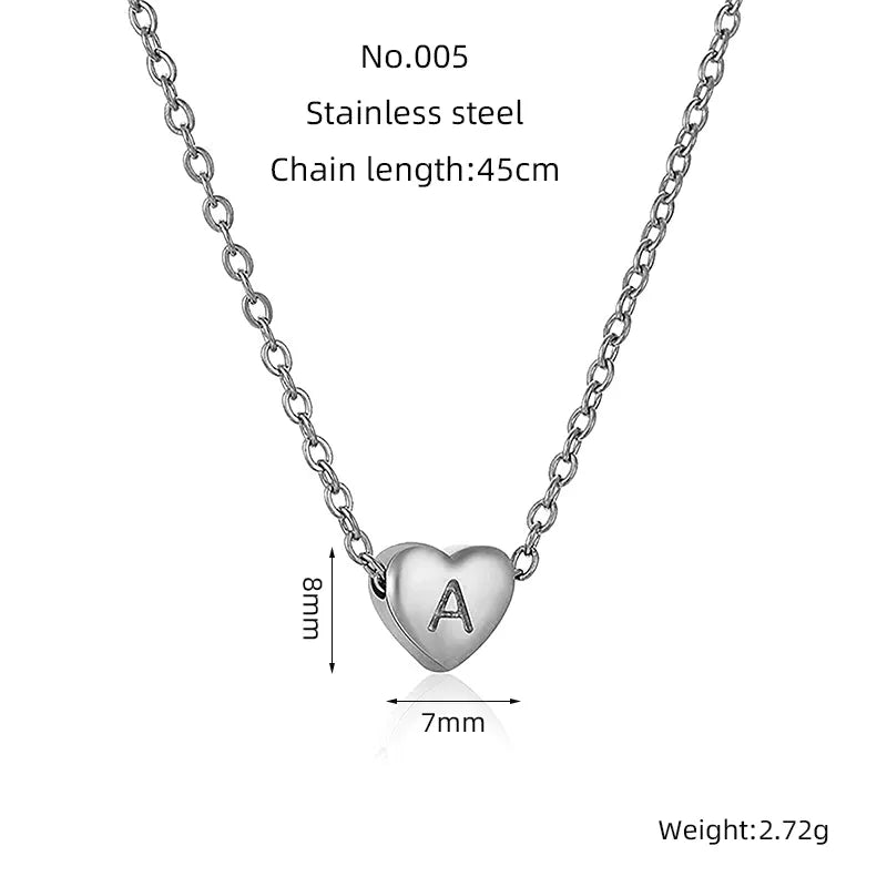 initial heart necklace