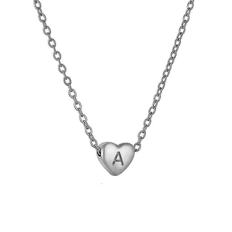 initial heart necklace