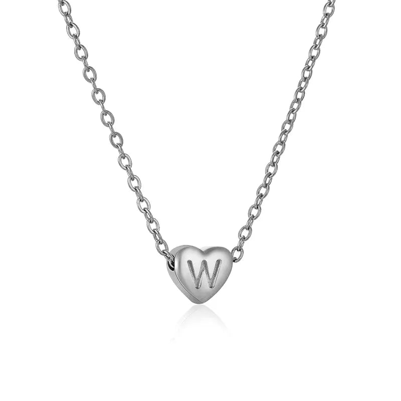 initial heart necklace