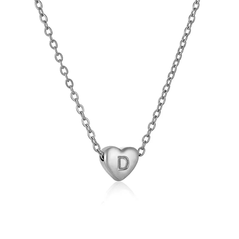 initial heart necklace