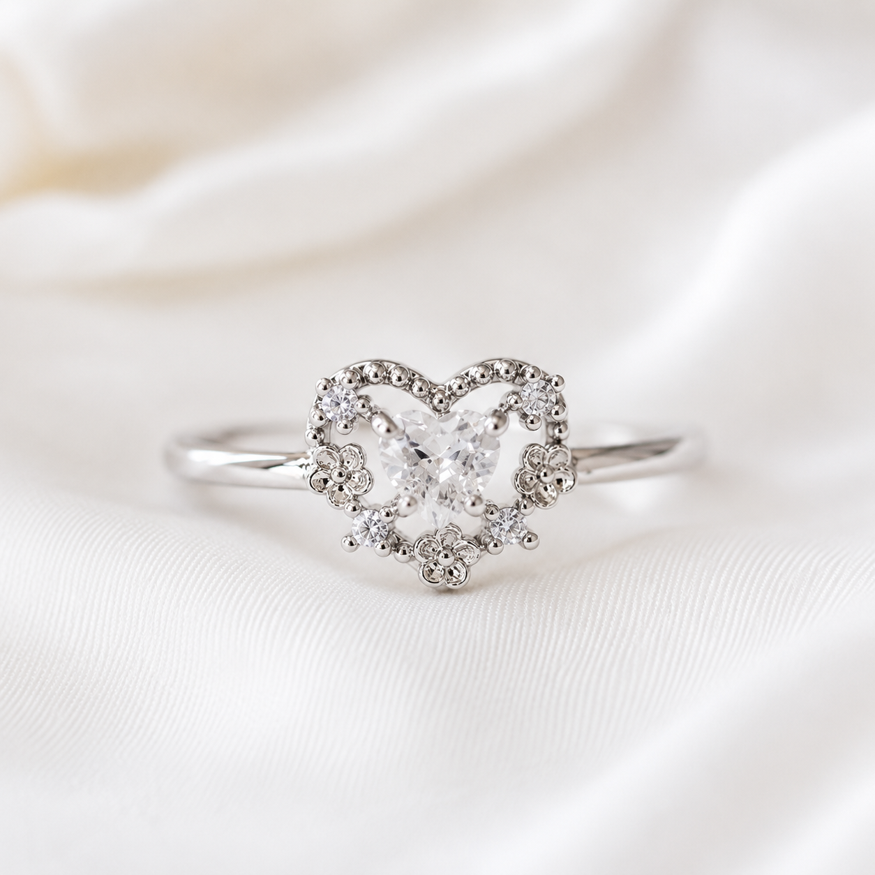 Blooming Heart Ring