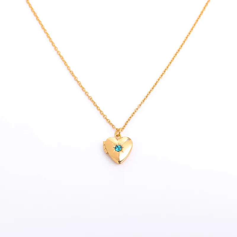 birthstone locket necklace