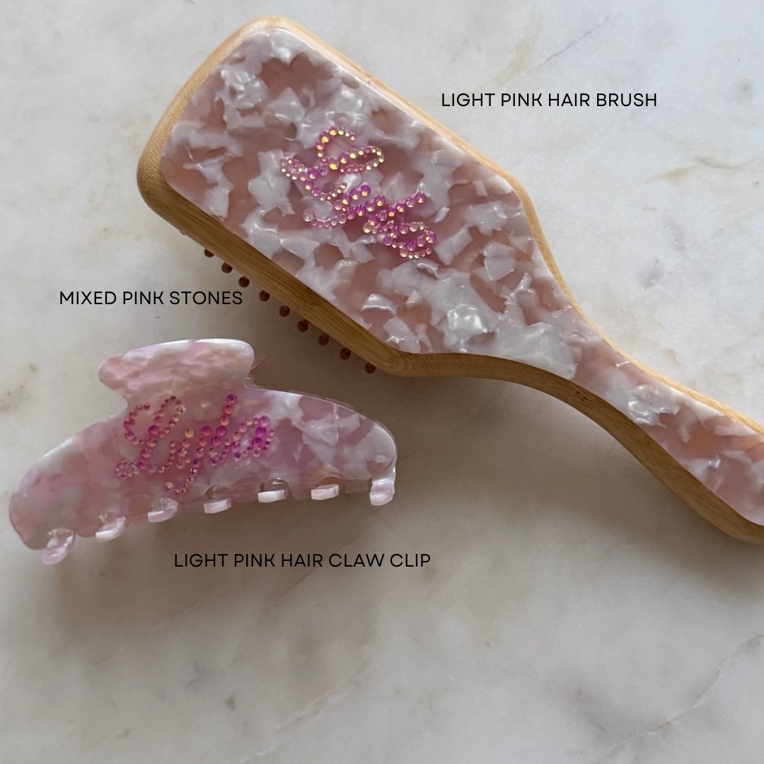 Custom Hair Claw + Brush Bundle