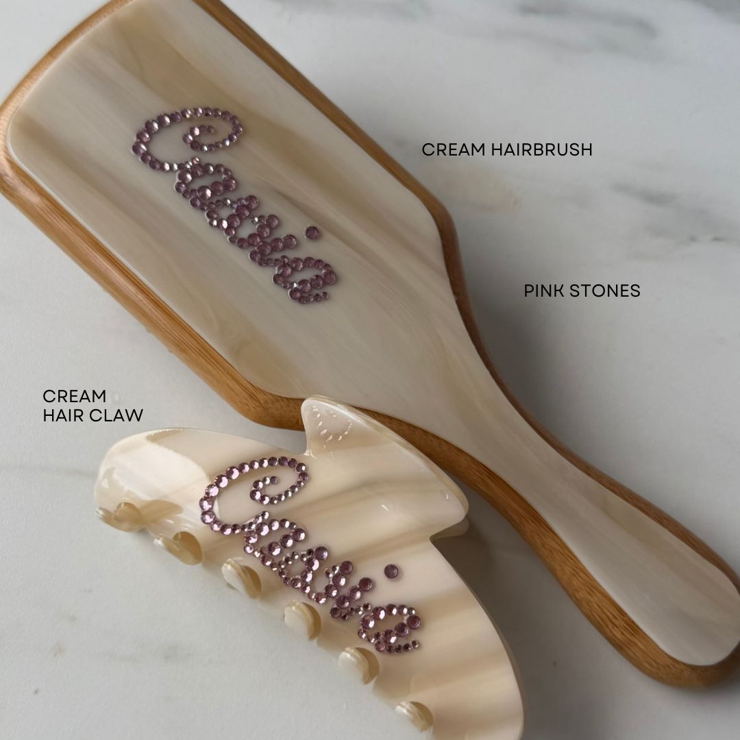 Custom Hair Claw + Brush Bundle