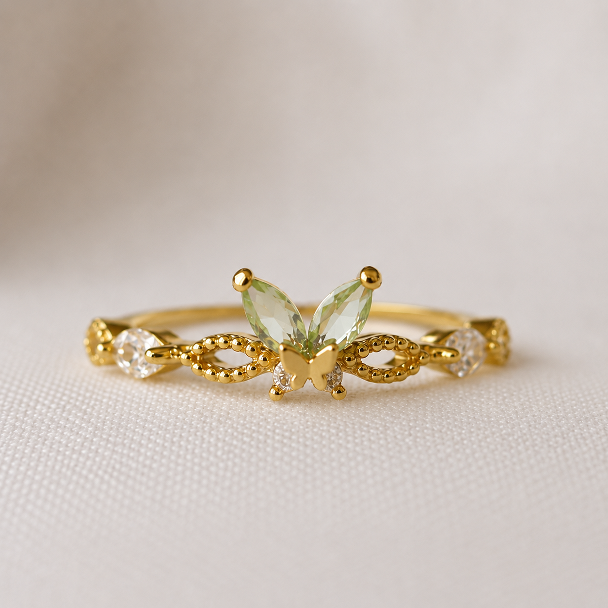 Sage Butterfly Ring