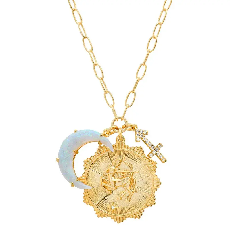 Star sign sale coin necklace