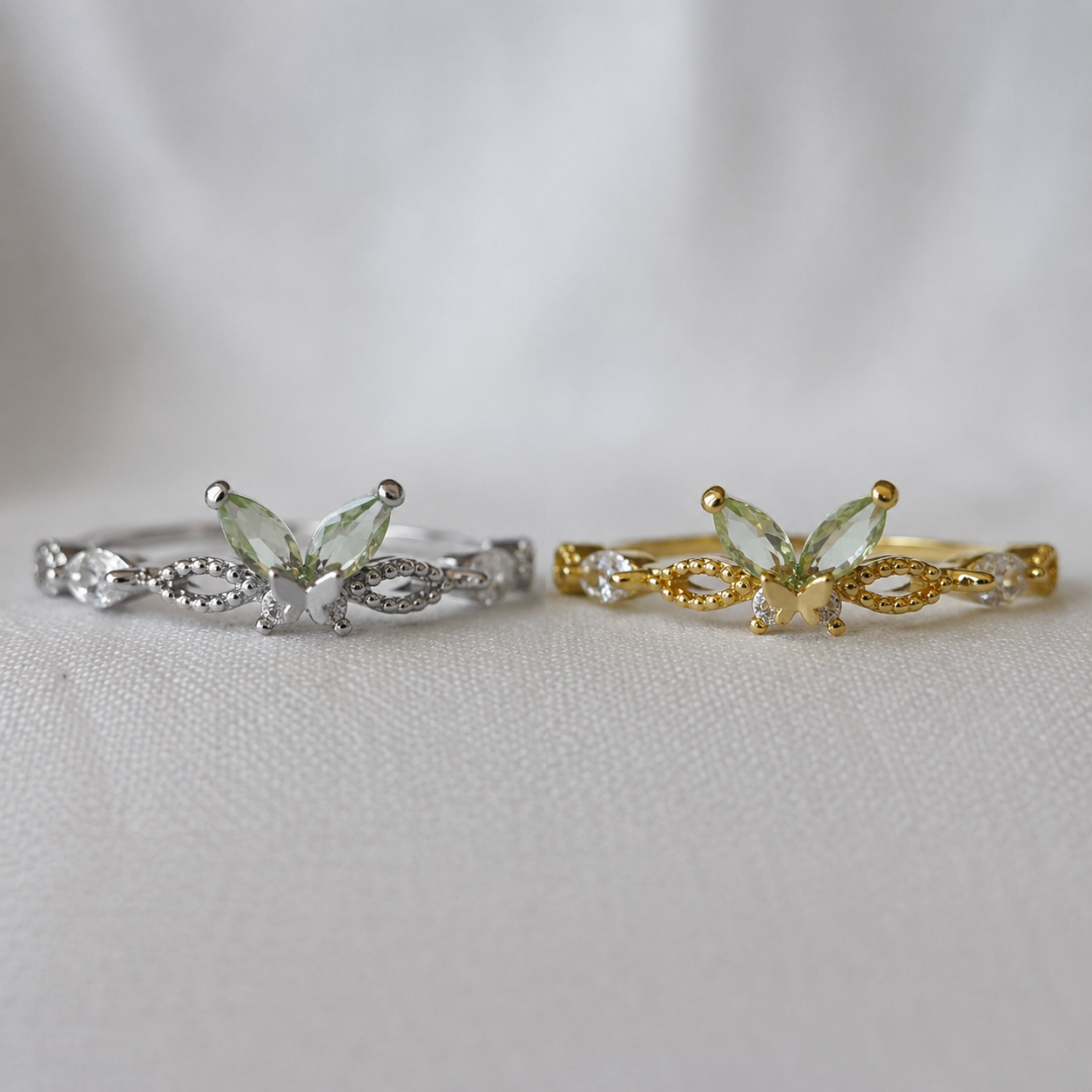 Sage Butterfly Ring