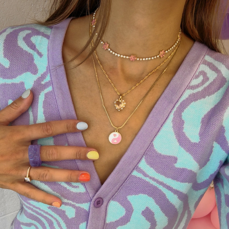 crystal heart necklace