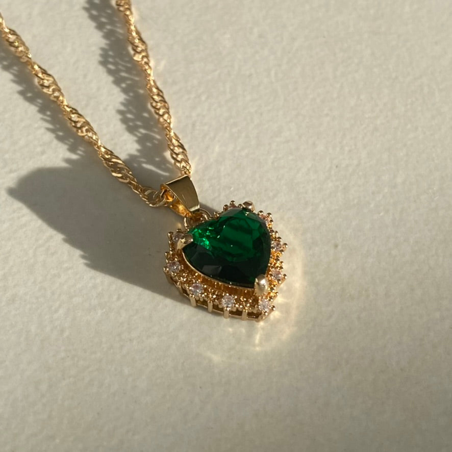crystal heart necklace