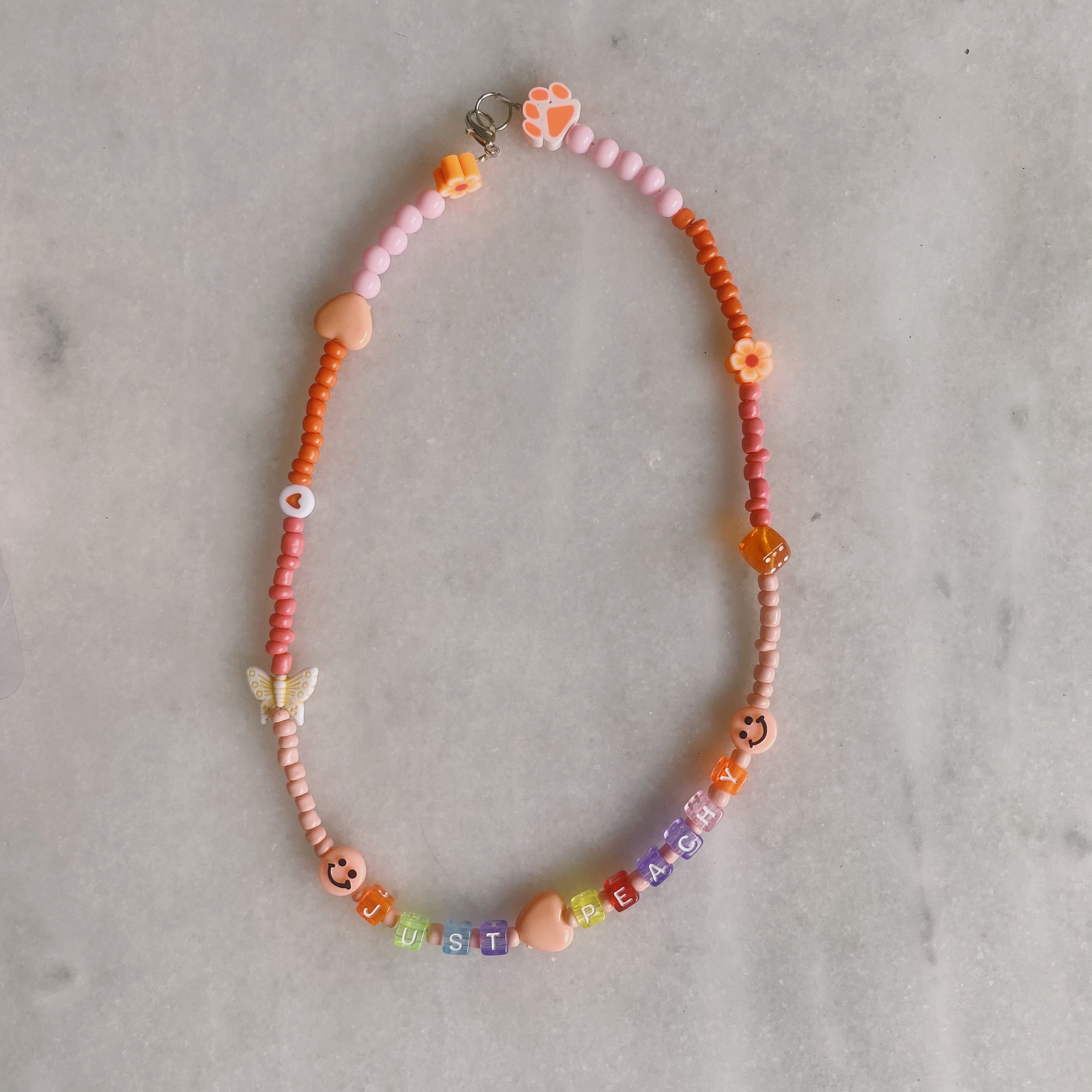 personalised beaded necklace