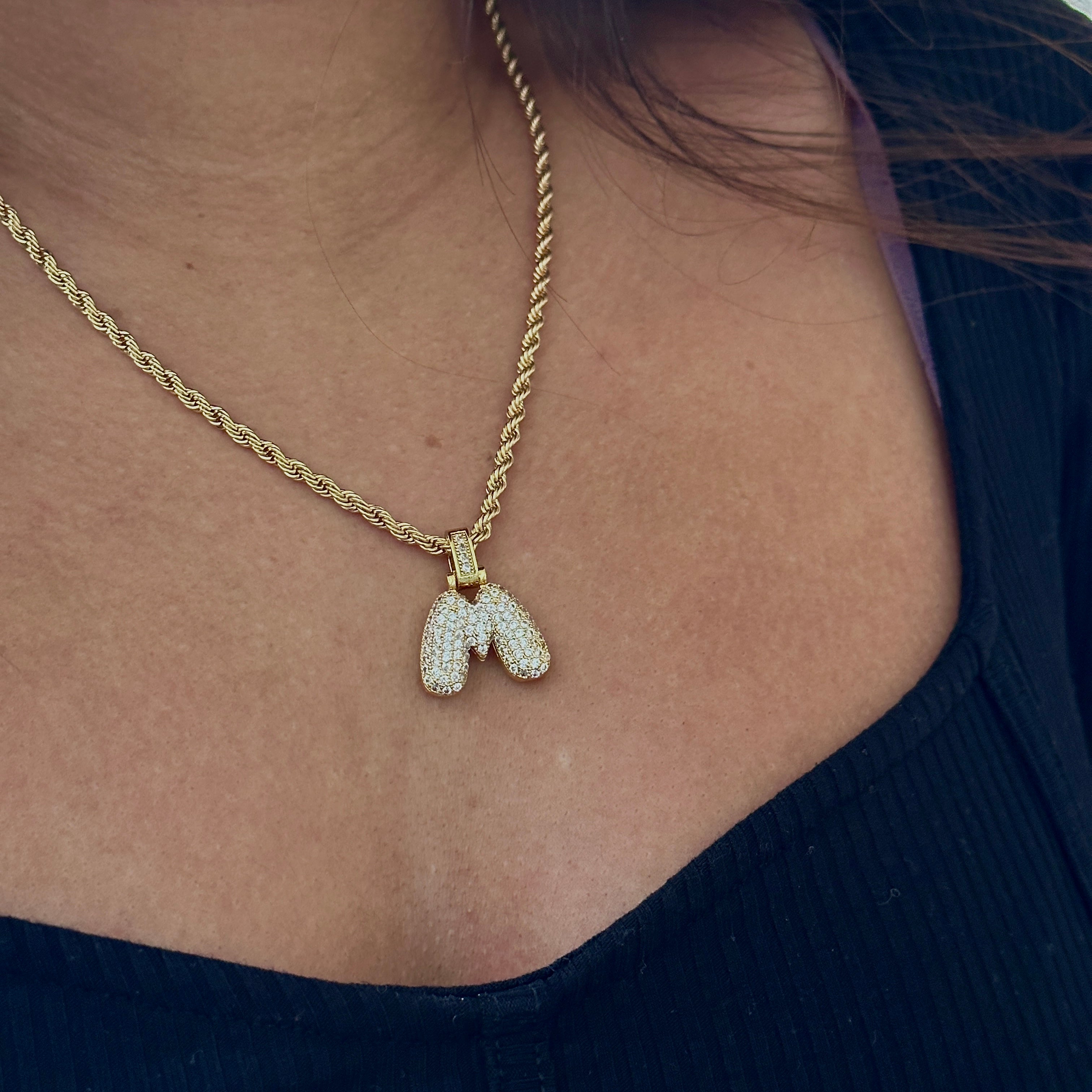 balloon initial letter pendant