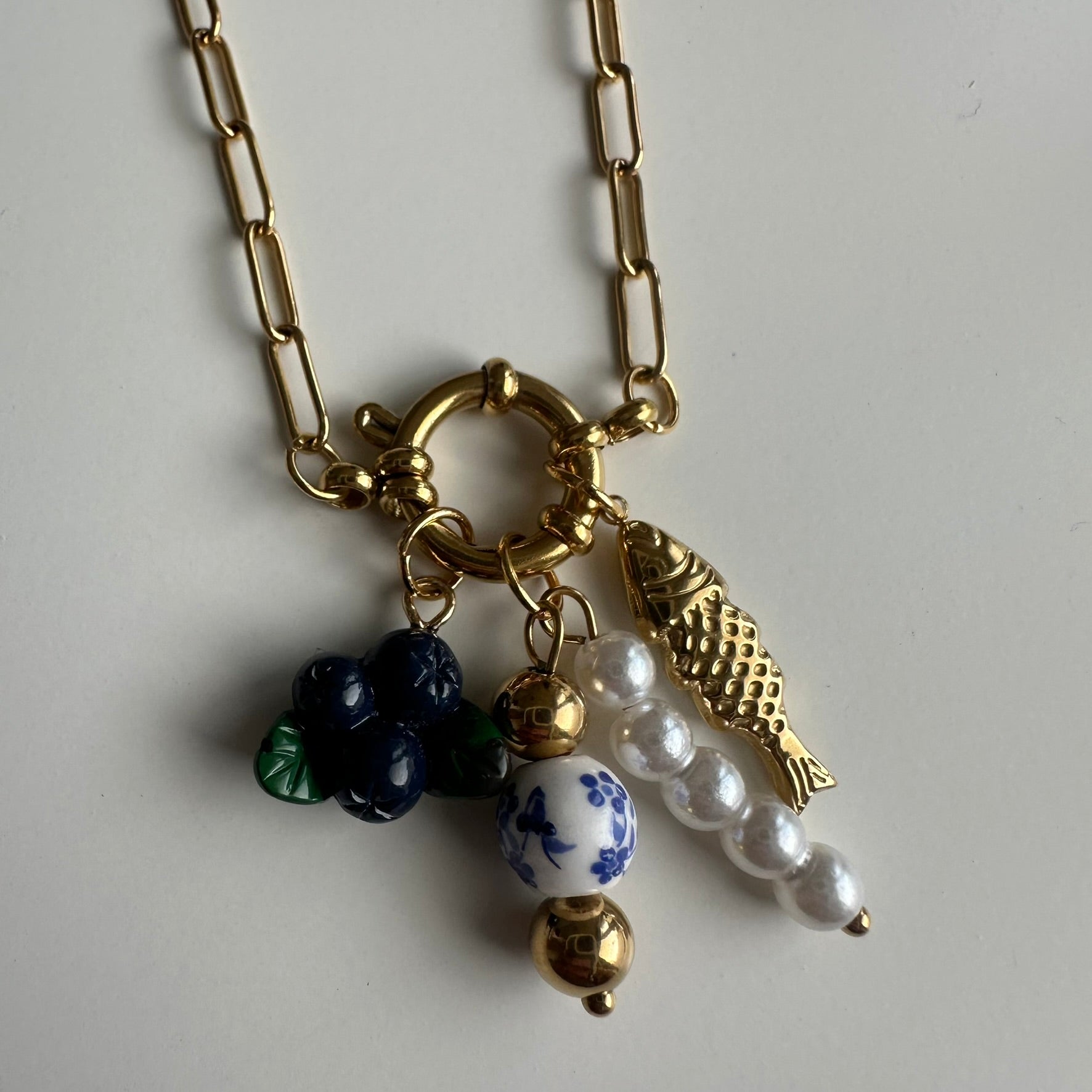 blueberry charm necklace