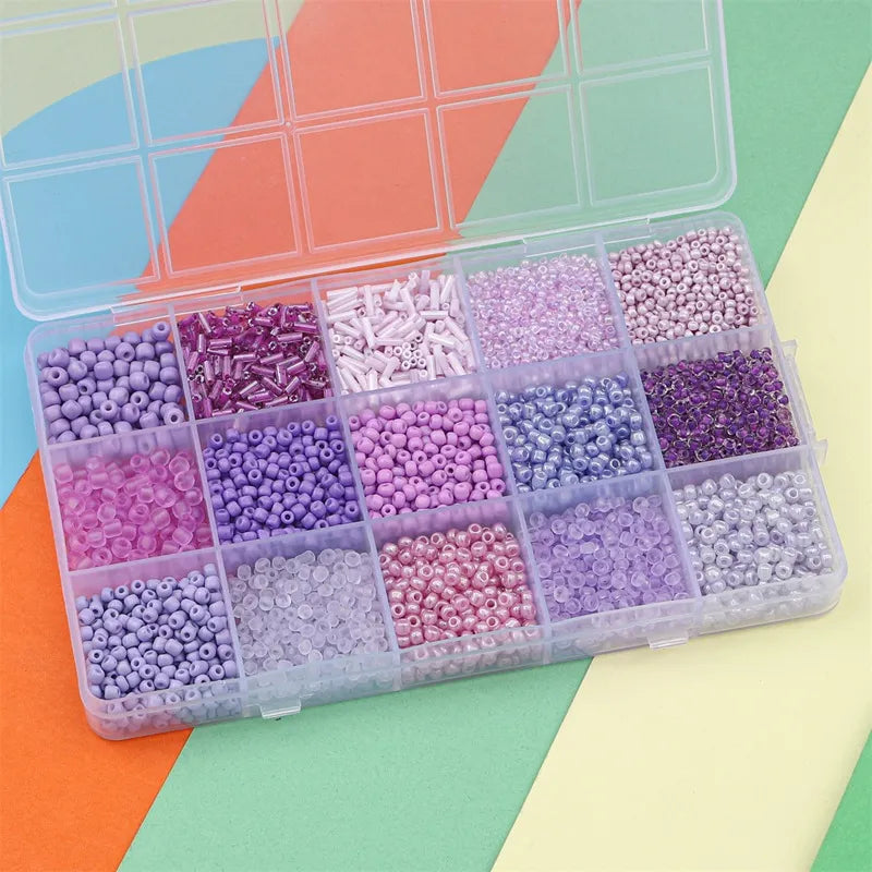 3mm 15 pack Glass Beads, DIY friendship bracelet kit