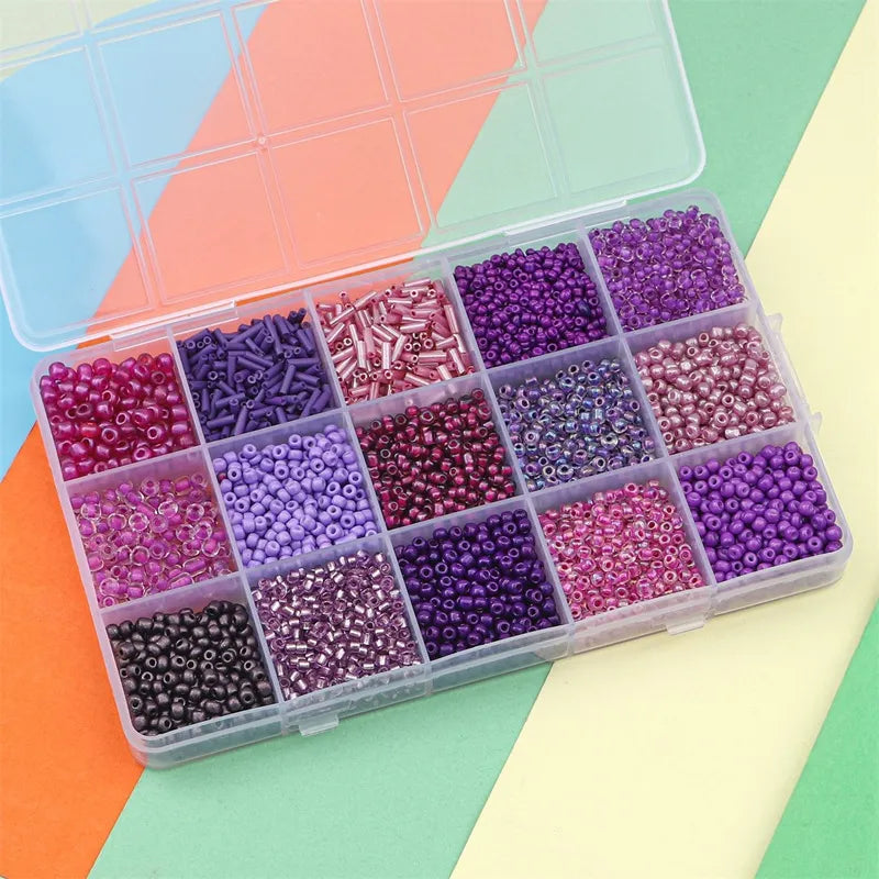 3mm 15 pack Glass Beads, DIY friendship bracelet kit